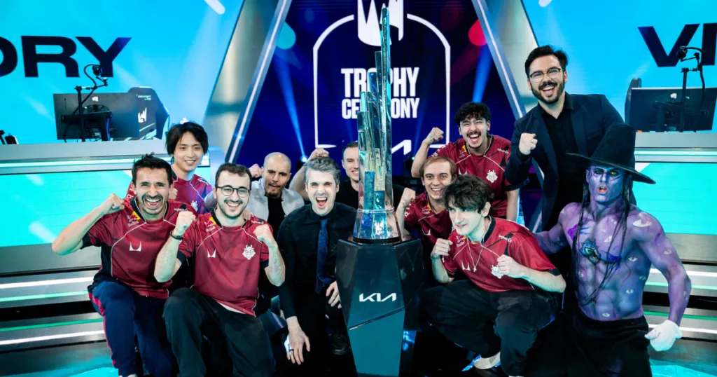G2 victory pose after winning the LEC. G2 victory pose after winning the LEC.