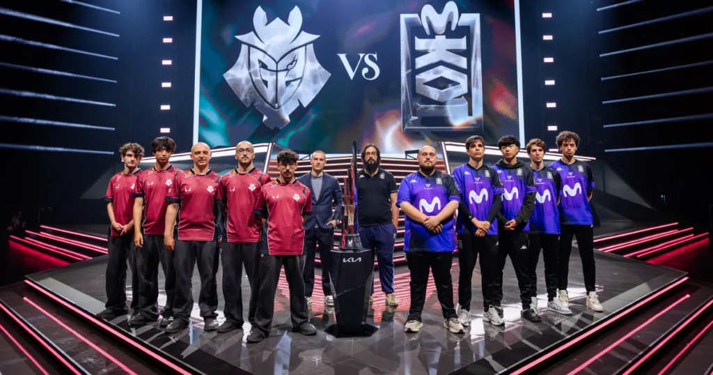 G2 and MKOI standing on stage at the LEC Summer Finals 2026. G2 and MKOI standing on stage at the LEC Summer Finals 2026.
