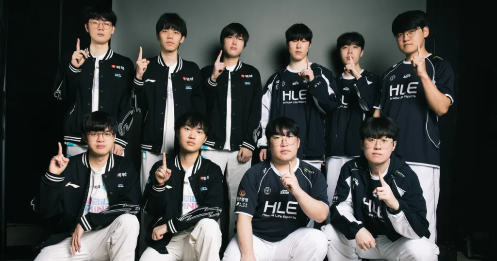 HLE and BLG teams posing together at MSI finals 2026. HLE and BLG teams posing together at MSI finals 2026.