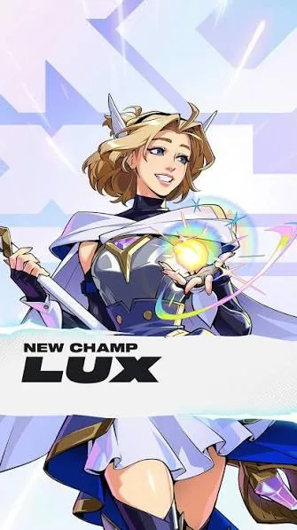 2XKO new champion Lux artwork 2XKO promotional artwork featuring Lux as a new champion