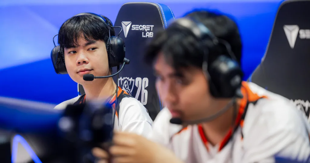 Kratos from MVK during match against KC looking at his teammate. Kratos from MVK during match against KC looking at his teammate.