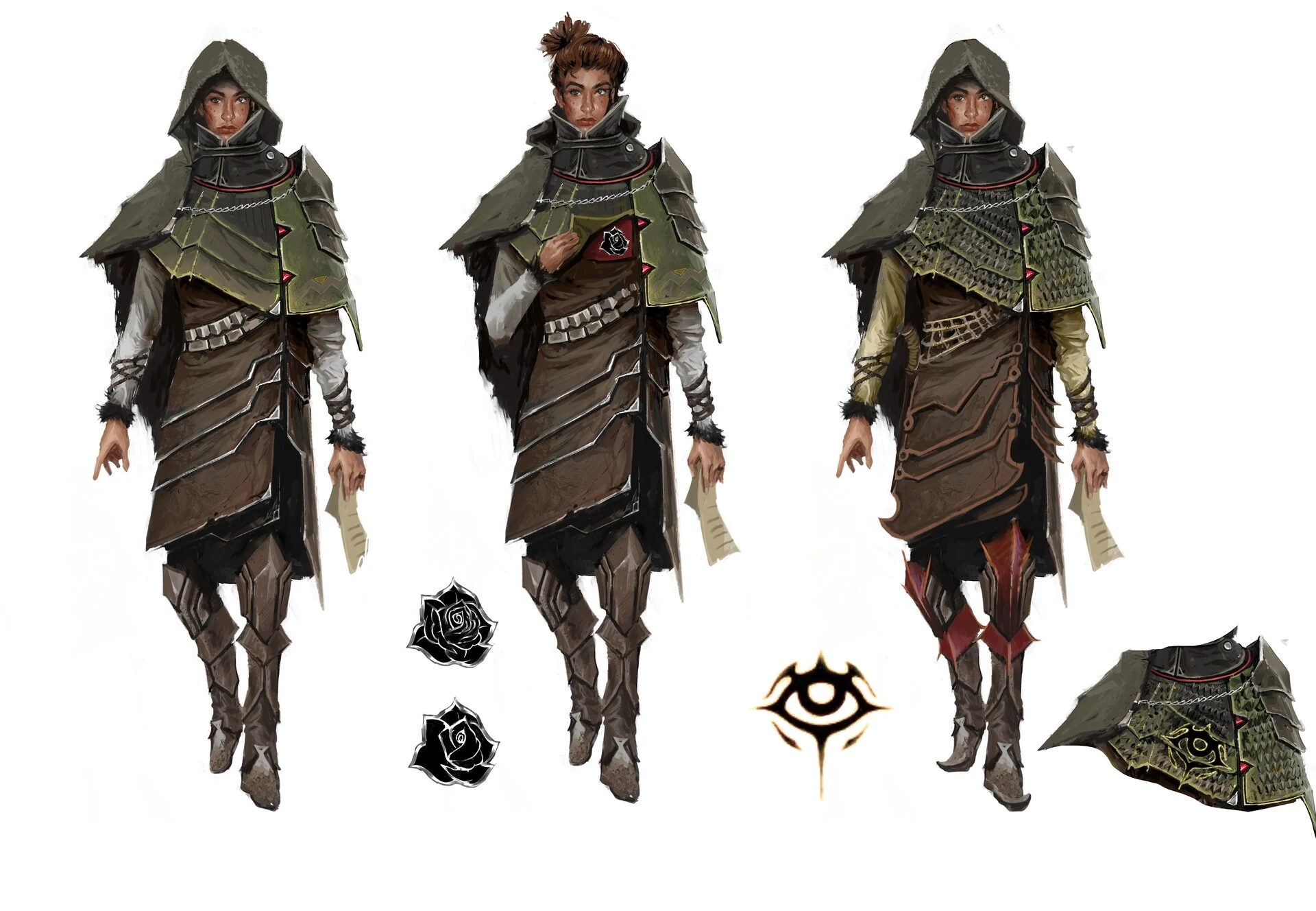 Concept art of a Black Rose agent from League of Legends