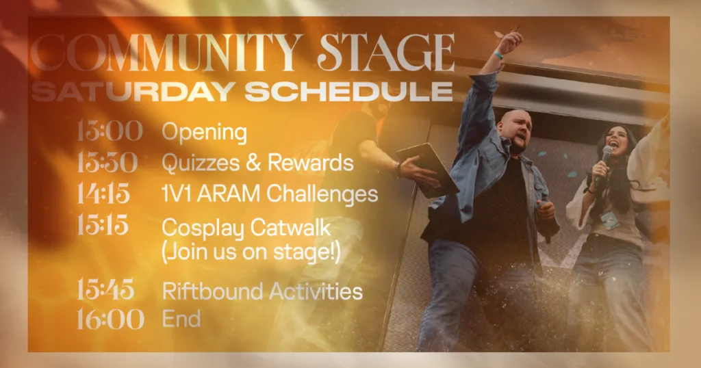 LEC XPO schedule for saturday. LEC XPO schedule for saturday.