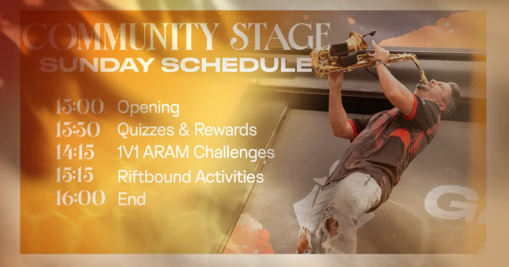 LEC XPO schedule for sunday. LEC XPO schedule for sunday.