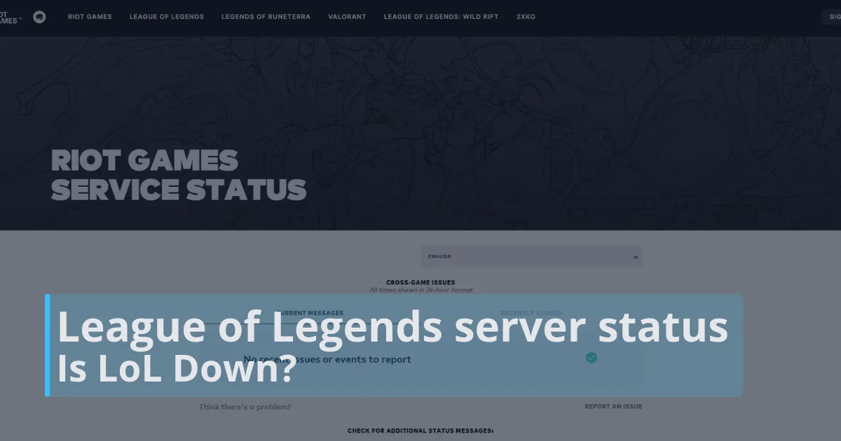 LoL server status LoL server status