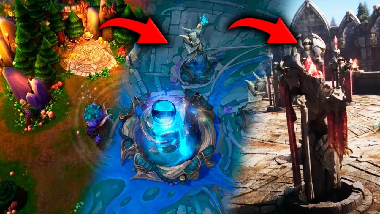 League Next community discussion YouTube thumbnail for a League Next community discussion about the new client, map, and gameplay changes coming in 2027