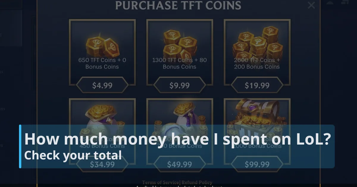 How much money have I spent on LoL?