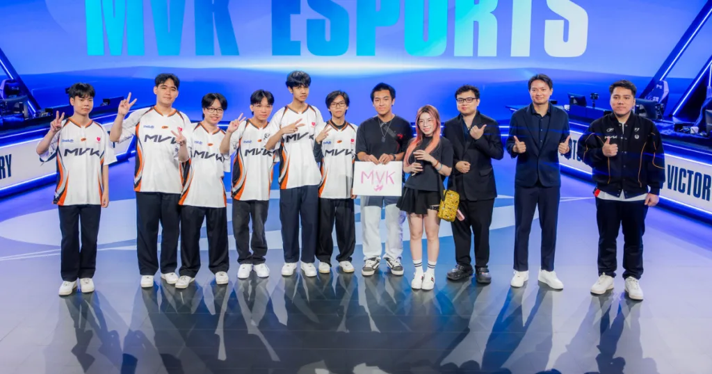 MVK posing on stage at Worlds 2026. MVK posing on stage at Worlds 2026.