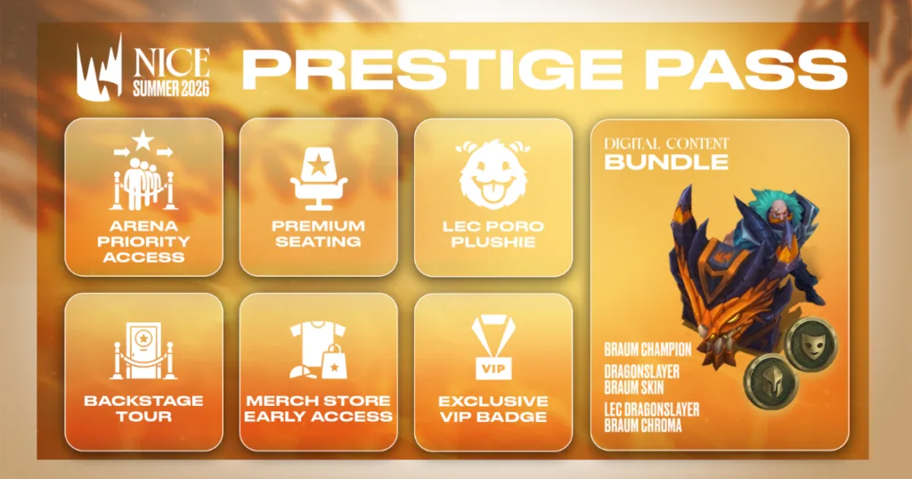 Prestige Pass for LEC Finals 2026. Prestige Pass for LEC Finals 2026.