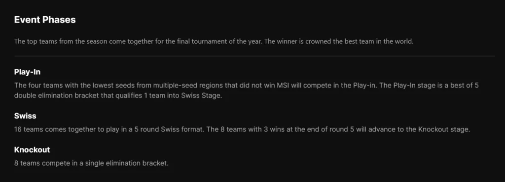 Worlds 2026 stages. Worlds 2026 stages.