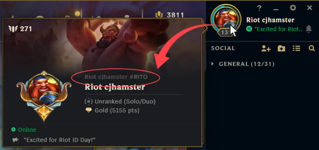 Summoner Name to Riot ID League of Legends client showing the former Summoner Name identity before the transition to Riot IDs