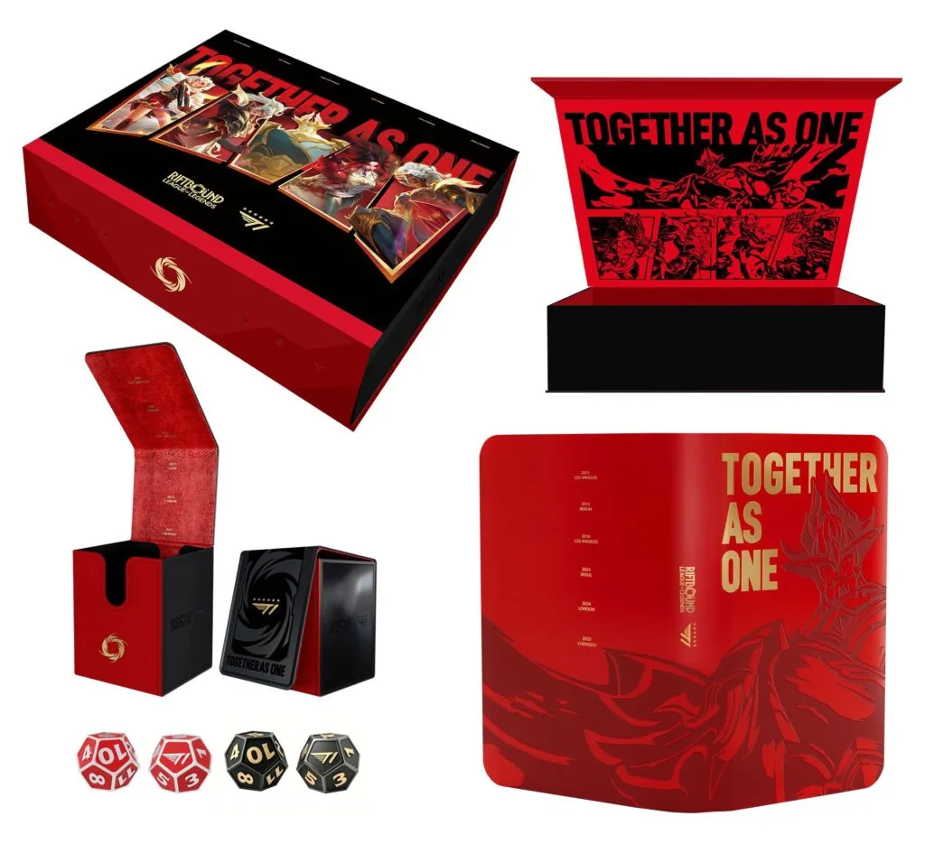 T1 x Riftbound binder and deckbox. T1 x Riftbound binder and deckbox.