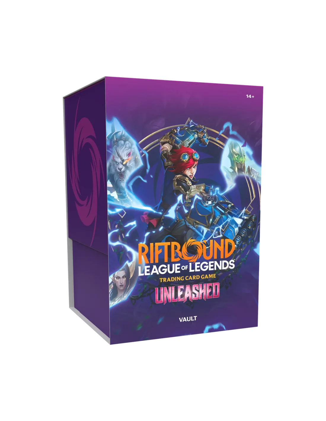 Riftbound Unleashed The Vault Riftbound Unleashed The Vault product image with booster packs and storage contents