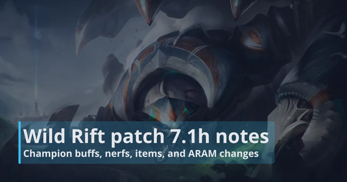 Wild Rift patch 7.1h notes: Champion buffs, nerfs, items, and ARAM changes